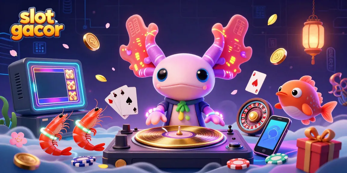 Experience thrilling slot gacor action with vibrant neon characters and dynamic game elements.