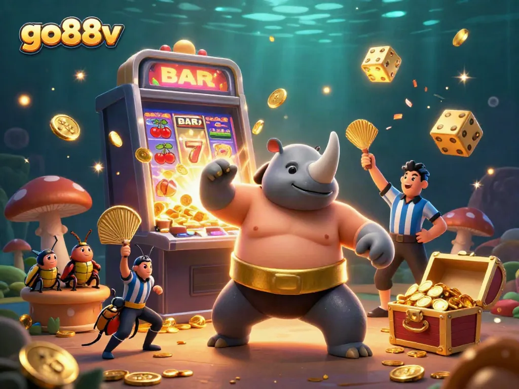 Experience the excitement as the go88v sumo beetle hero stomps, unleashing jackpots and vibrant casino energy.