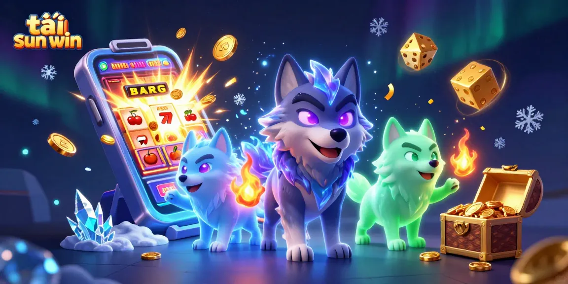 Experience thrilling wins with tải sun win, vibrant 3D scene featuring dynamic casino elements.
