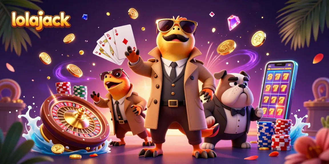 Experience the excitement of lolajack casino with playful raptors and dazzling game elements.